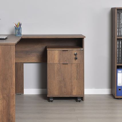 Mobilny kontener biurowy 61x41 cm brązowy