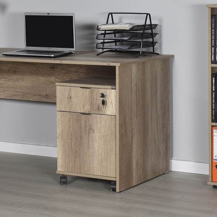 Mobilny kontener biurowy 61x41 cm brązowy
