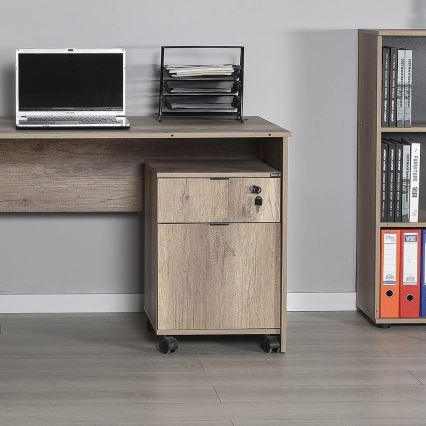 Mobilny kontener biurowy 61x41 cm brązowy