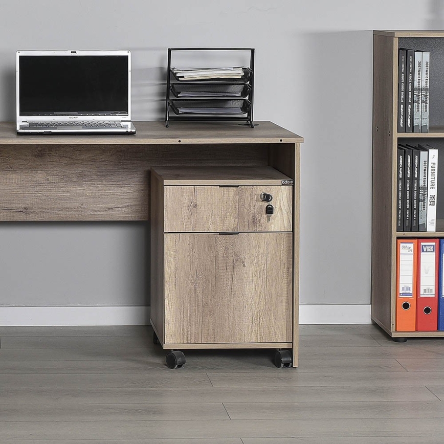 Mobilny kontener biurowy 61x41 cm brązowy