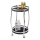Mobilny stolik barowy BAR 71x42 cm chrom błyszczący/czarny