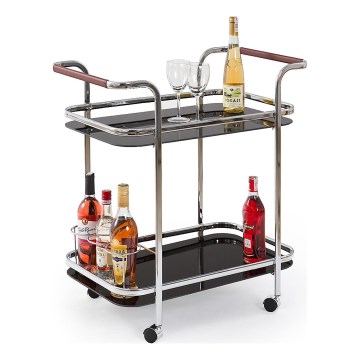 Mobilny stolik barowy BAR 74x69 cm chrom błyszczący