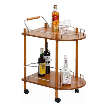 Mobilny stolik barowy BAR 75x60 cm brązowy