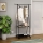 Mobilny wieszak metalowy z półkami OLAZEN 157x85 cm czarny