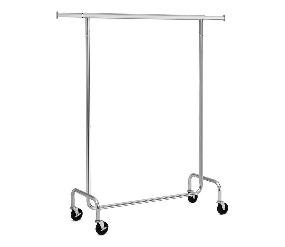 Mobilny wieszak stojący JEAN 110/150x160x45 cm srebrny