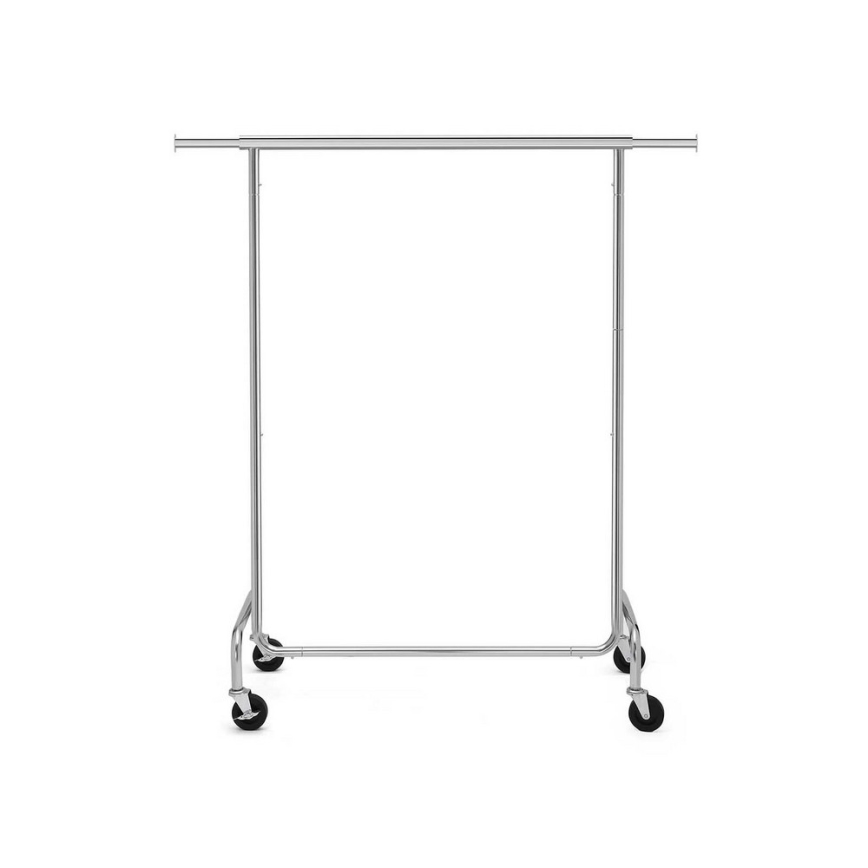 Mobilny wieszak stojący JEAN 110/150x160x45 cm srebrny