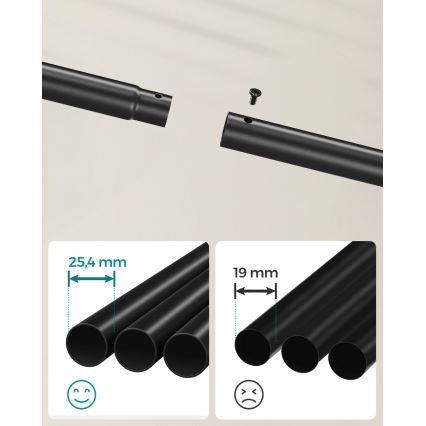 Mobilny wieszak stojący LINEA, czarny
