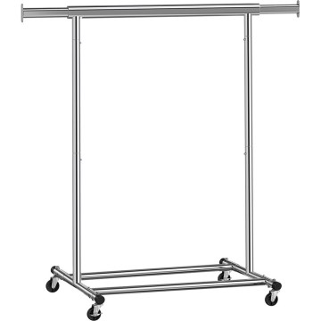 Mobilny wieszak stojący LINEA, srebrny
