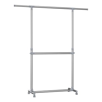 Mobilny wieszak stojący LINEA srebrny