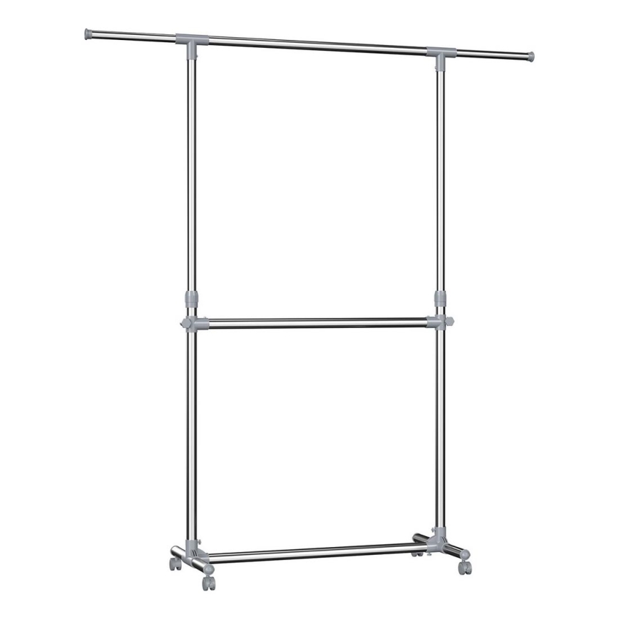 Mobilny wieszak stojący LINEA srebrny