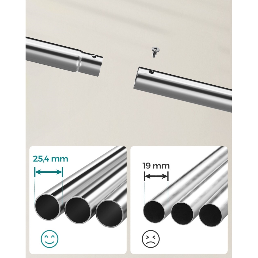 Mobilny wieszak stojący LINEA srebrny