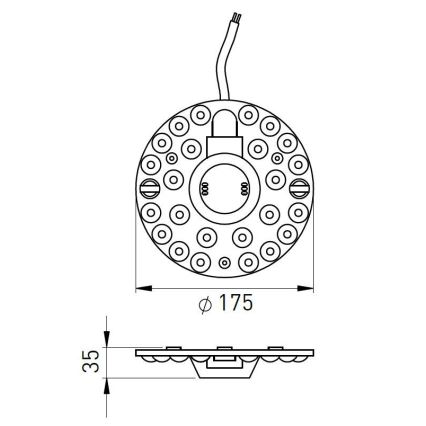 Moduł magnetyczny LED LED/24W/230V śr. 17,5 cm 2700/3000/4000/5000/6500K