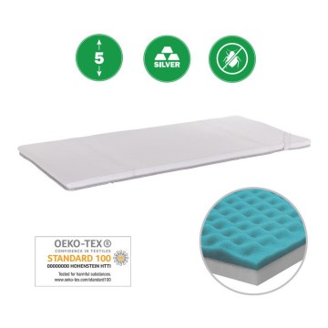 Monarch - Nakładka na materac ortopedyczny MONZA 90x200 cm pokrowiec Silver Medicott