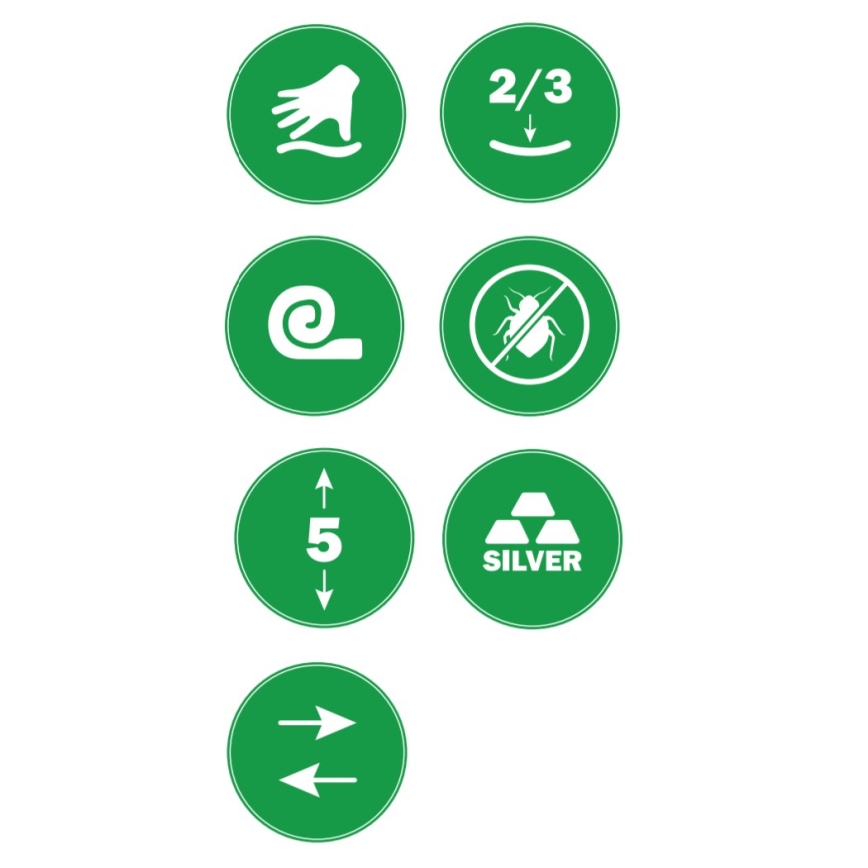 Monarch - Nakładka na materac ortopedyczny MONZA 90x200 cm pokrowiec Silver Medicott