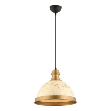 MONZA lampa wisząca 1xE27/40W/230V średnica 29 cm kremowa/brązowa