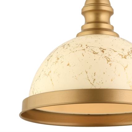 MONZA lampa wisząca 1xE27/40W/230V średnica 29 cm kremowa/brązowa