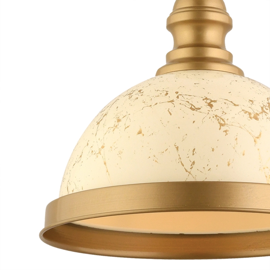 MONZA lampa wisząca 1xE27/40W/230V średnica 29 cm kremowa/brązowa