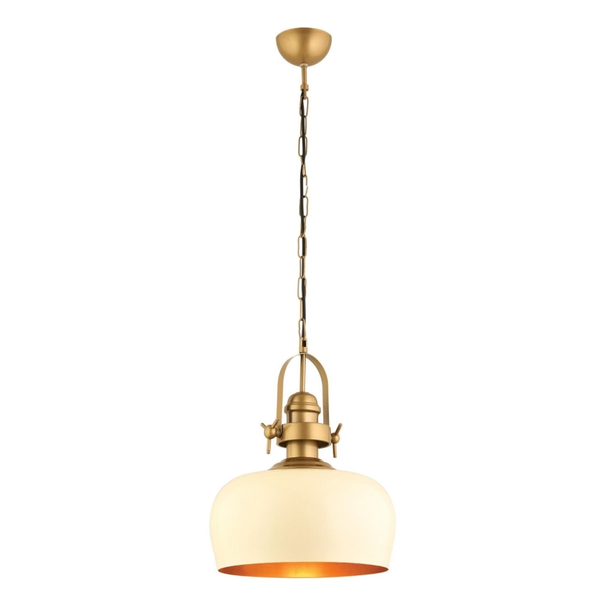 MONZA lampa wisząca 1xE27/40W/230V, średnica 30 cm, kremowo/brązowa