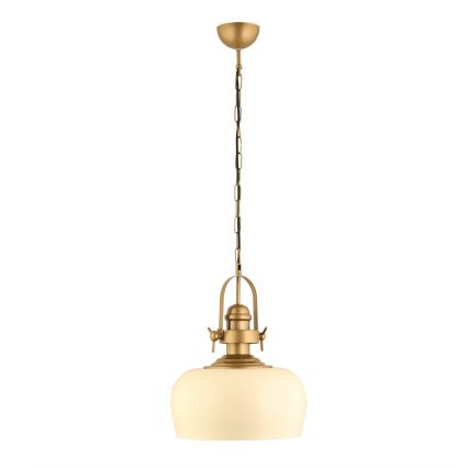 MONZA lampa wisząca 1xE27/40W/230V, średnica 30 cm, kremowo/brązowa