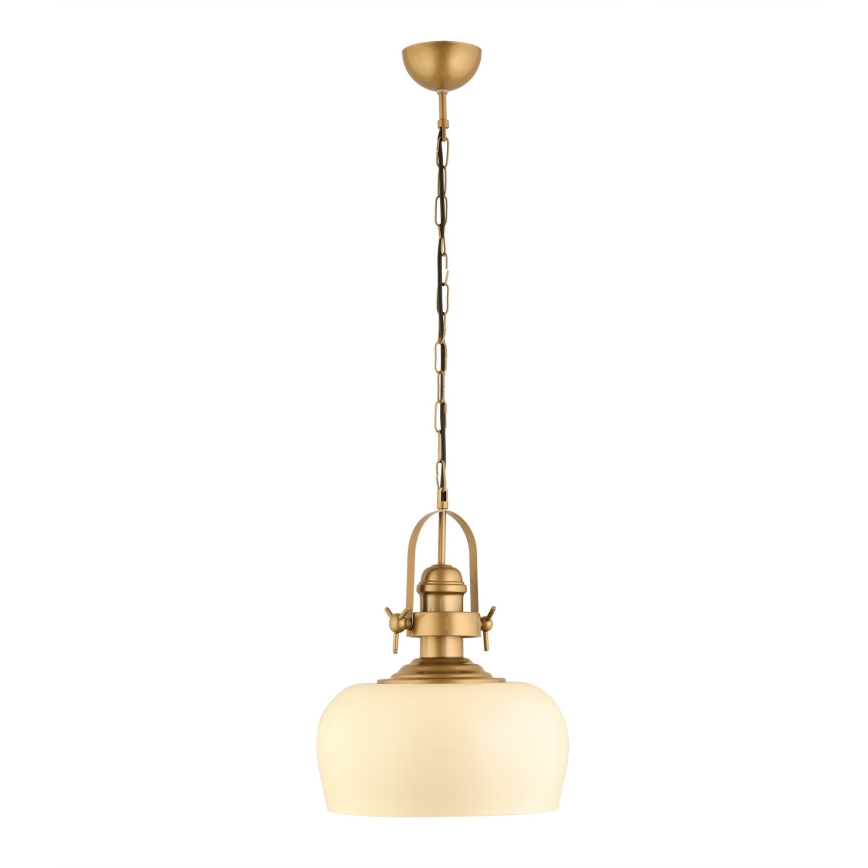 MONZA lampa wisząca 1xE27/40W/230V, średnica 30 cm, kremowo/brązowa