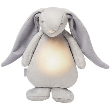 Moonie - Zabawka do przytulania z melodią i światłem króliczek srebrny