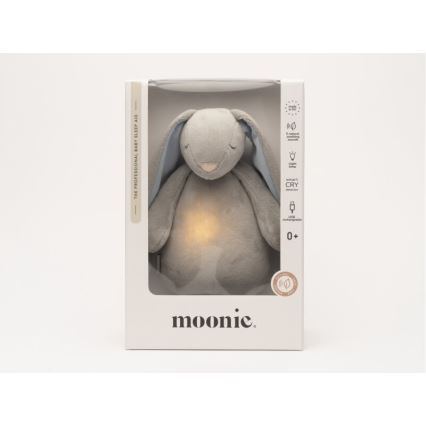 Moonie - Zabawka do przytulania z melodyjką i światełkiem 2.0 króliczek niebo