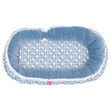 MOTHERHOOD  - Kokon i poduszka dla niemowlaka JUNIOR 2w1 niebieski