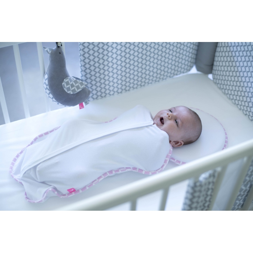 MOTHERHOOD - Otulacz Zip & swaddle CLASSICS 2,5-5 kg różowy