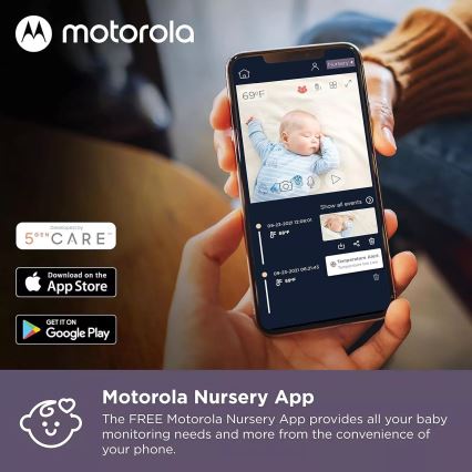 Motorola VM65X - Inteligentna akumulatorowa elektroniczna niania Wi-Fi