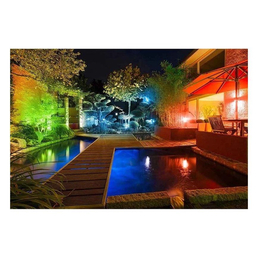 Müller-Licht - LED RGBW Ściemnialny reflektor zewnętrzny LED/10W/230V IP65 + pilot zdalnego sterowania