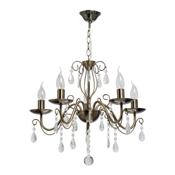 MW-LIGHT 371016705 - Kryształowy żyrandol na łańcuchu AURORA 5xE14/60W/230V