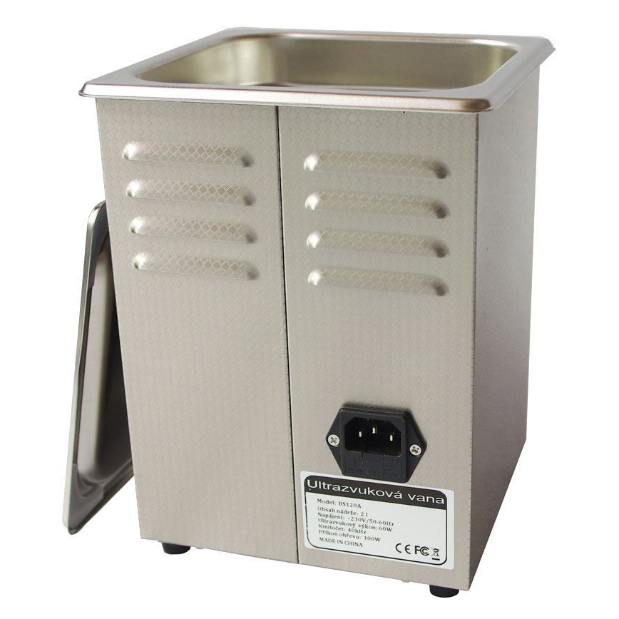 Myjka ultradźwiękowa z ogrzewaniem 160W/230V 2 l