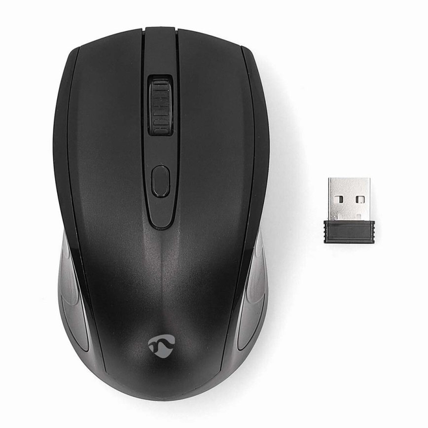 Mysz bezprzewodowa 800/1200/1600 DPI 2xAAA czarny