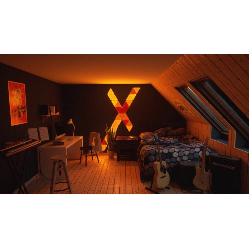 Nanoleaf - SET 9x LED RGB Panel ściemniający RHYTHM LED/2W/230V Wi-Fi
