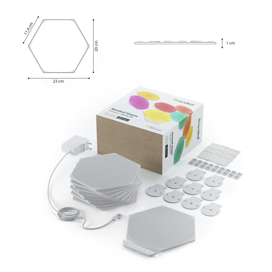 Nanoleaf - ZESTAW 9x LED RGB Ściemnialny panel SHAPES HEXAGON LED/2W/230V 1200-6500K Wi-Fi