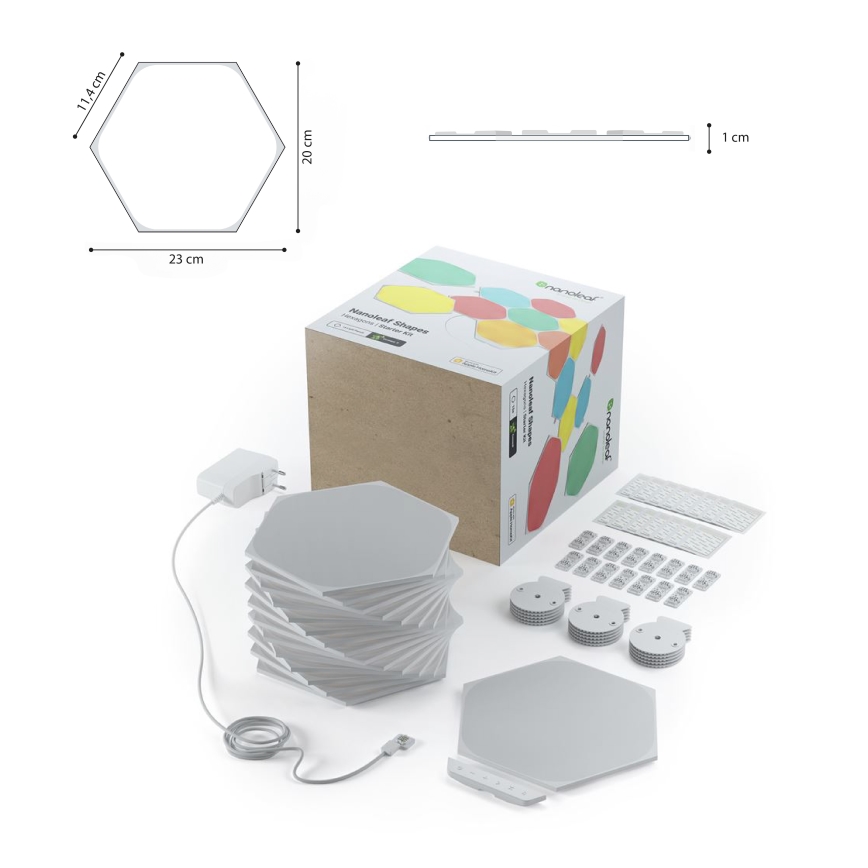 Nanoleaf - ZESTAW 15x LED RGB Ściemnialny panel LED/2W/230V 1200-6500K Wi-Fi