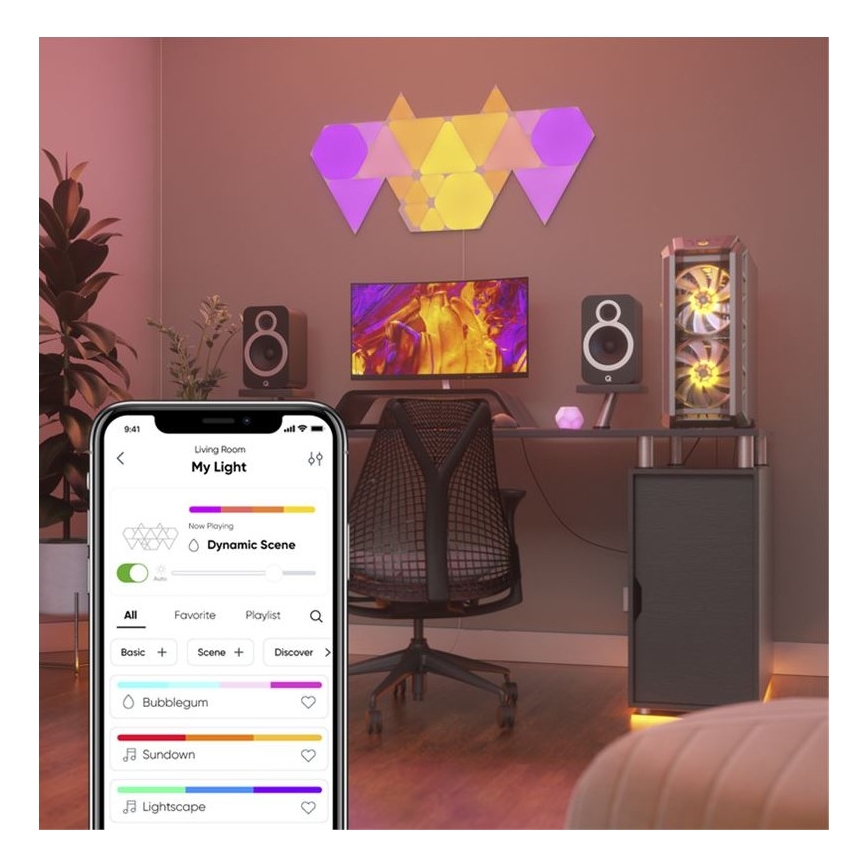Nanoleaf - SET 15x LED RGB Panel ściemniający TRIANGLES LED/1,5/230V Wi-Fi
