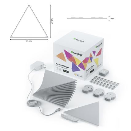 Nanoleaf - SET 15x LED RGB Panel ściemniający TRIANGLES LED/1,5/230V Wi-Fi