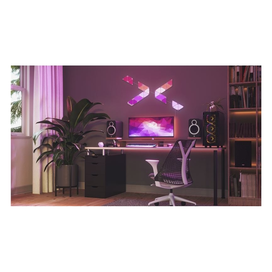 Nanoleaf - ZESTAW 10x LED RGB Panel ściemnialny TRIANGLES LED/0,5W/230V Wi-Fi