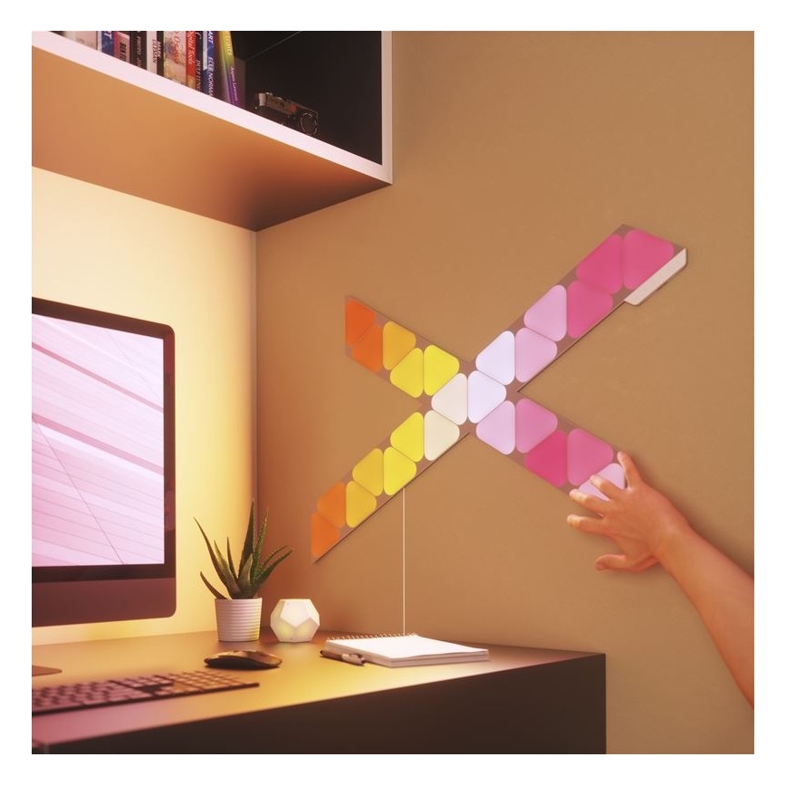 Nanoleaf - ZESTAW 10x LED RGB Panel ściemnialny TRIANGLES LED/0,5W/230V Wi-Fi