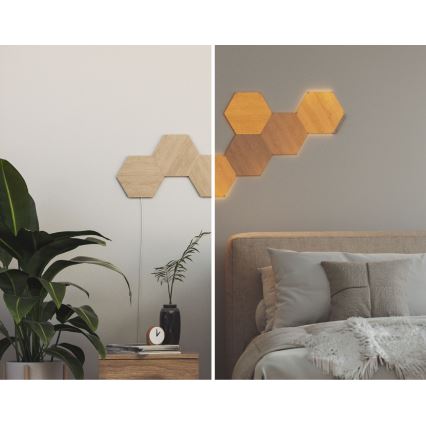 Nanoleaf - ZESTAW 3x LED Panel ściemnialny HEXAGONS LED/2W/230V Wi-Fi