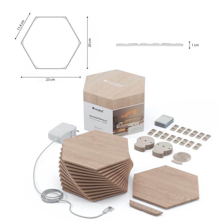 Nanoleaf - ZESTAW 13x LED Panel ściemnialny HEXAGONS LED/2W/230V Wi-Fi