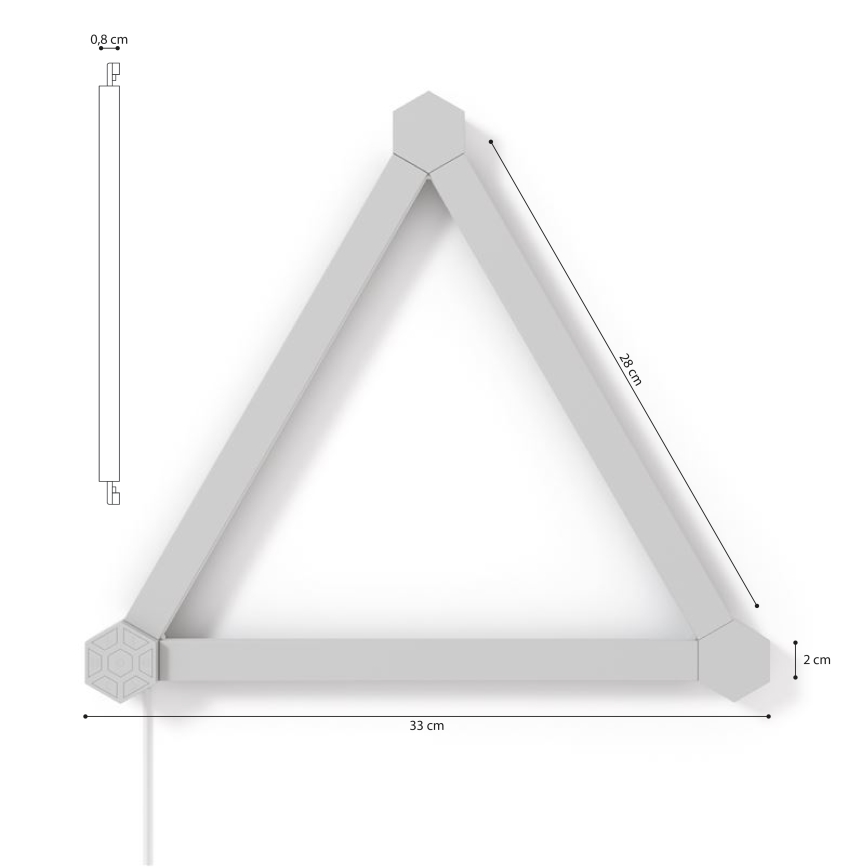 Nanoleaf - Zestaw przedłużający 3x LED RGBW Szyna ściemnialna LINES LED/2W/230V 1200-6000K Wi-Fi