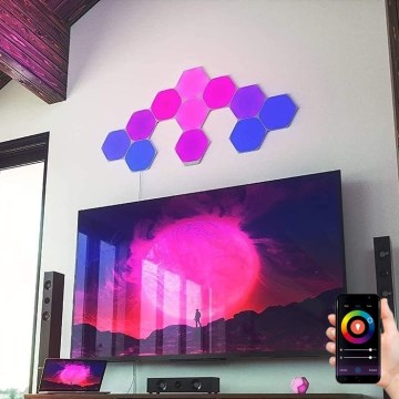 Nanoleaf - ZESTAW 15x paneli LED RGB ściemnialnych LED/2W/230V 1200-6500K Wi-Fi
