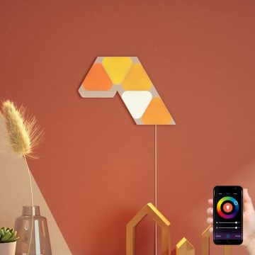 Nanoleaf - ZESTAW 5x LED RGB Ściemnialny panel TRIANGLES LED/0,5W/230V 1200-6500K Wi-Fi