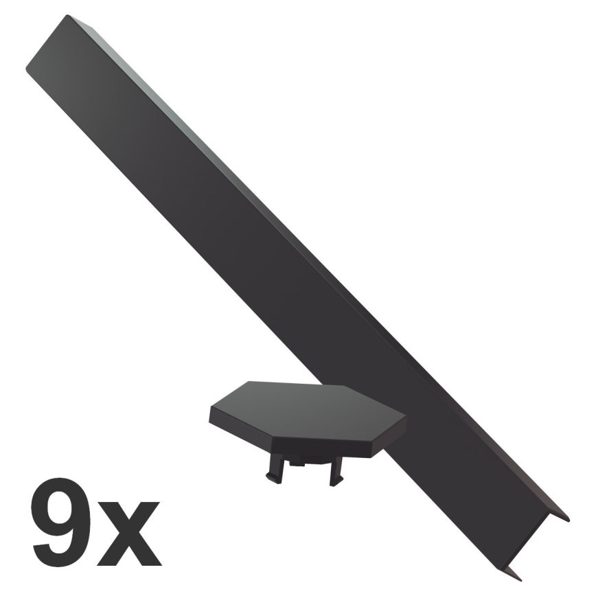 Nanoleaf - Zestaw osłon szyn LINES 9 szt. czarny mat