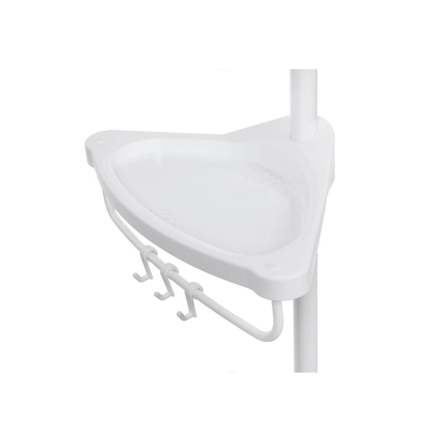 Narożna półka łazienkowa DEX biała