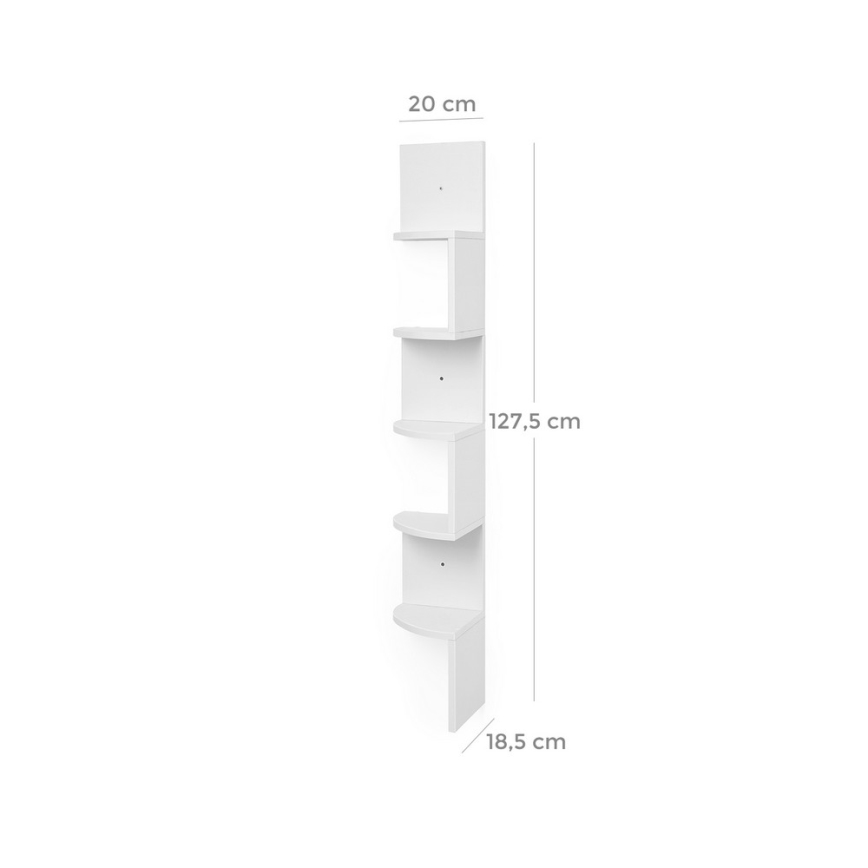 Narożna półka ścienna SNAKE biała