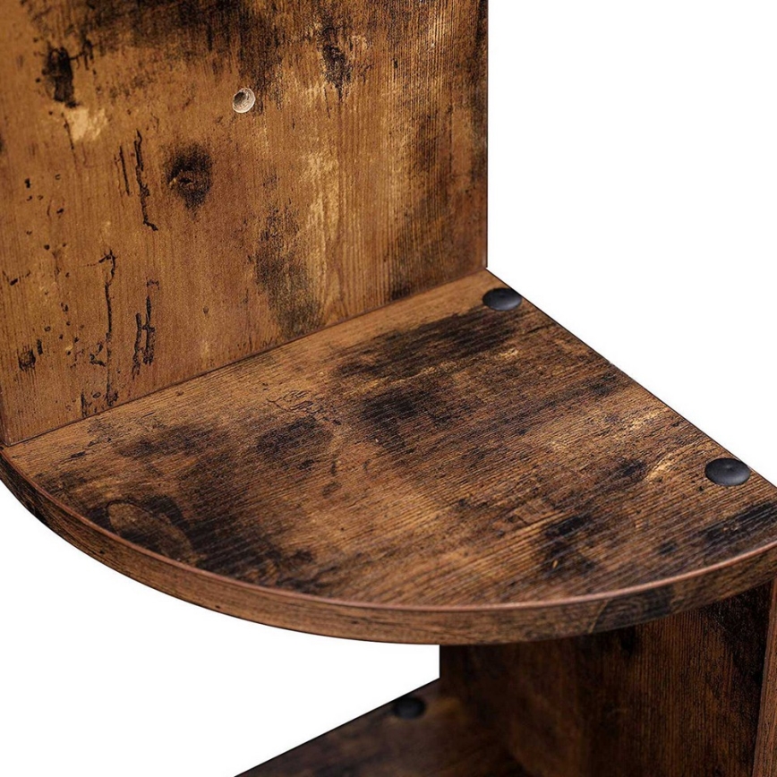 Narożna półka ścienna SNAKE brązowa