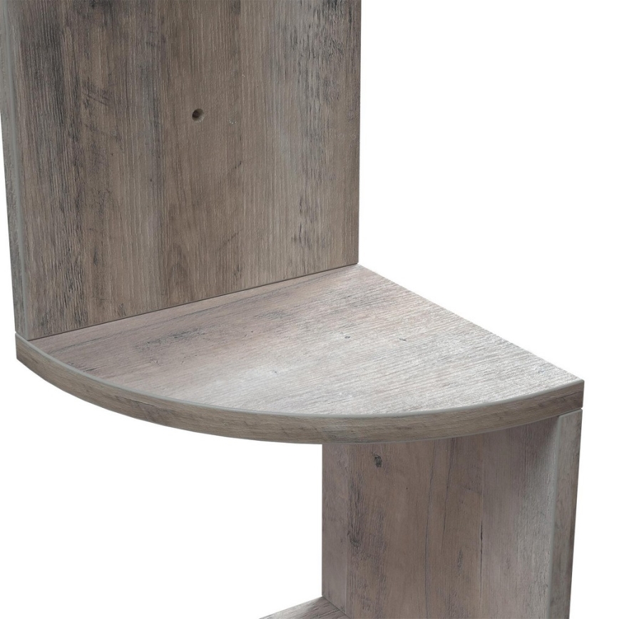 Narożna półka ścienna SNAKE szara/brązowa